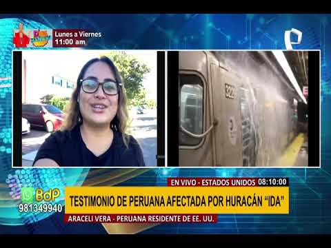 Este es el testimonio de peruana afectada por huracán “Ida” en EEUU