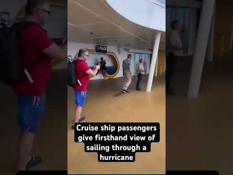 Cruise ship passengers give firsthand view of sailing through a hurricane. #hurricane #cruise