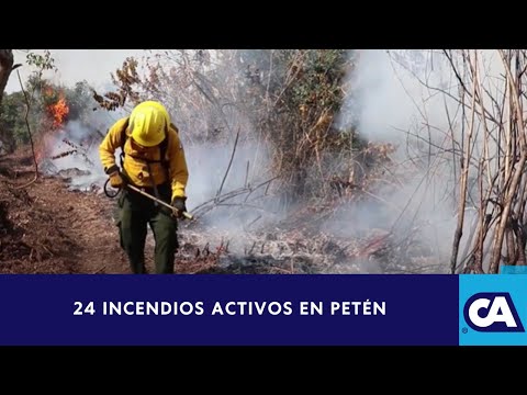 Autoridades continúan combatiendo incendios activos en Petén, con acciones operativas y de respuesta