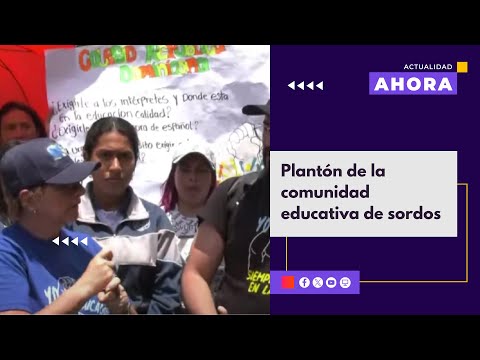Comunidad educativa de sordos protesta para mejorar la educación inclusiva