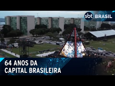 Brasília comemora seus 64 anos com show de Alok na Esplanada | SBT Brasil (20/04/24)