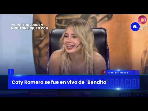 Coty Romero se fue en vivo de Bendita- Minuto Neuquén Show