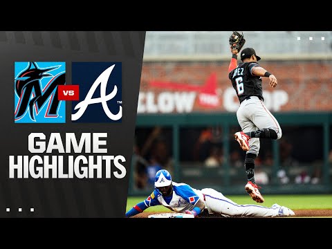 Marlins vs. Braves Game 2 Highlights (8/9/25) | MLB Highlights