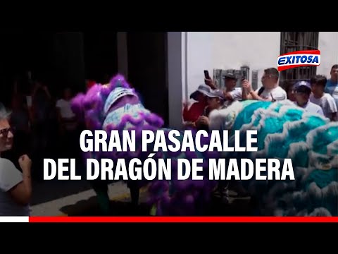 Cercado de Lima: Se desarrolla el gran pasacalle del dragón de madera por el año nuevo chino