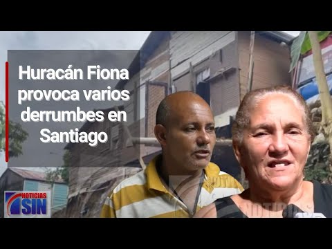 Huracán Fiona provoca varios derrumbes en Santiago