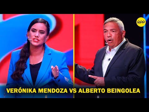 Debate presidencial del JNE: Verónika Mendoza y Alberto Beingolea debaten sobre la corrupción