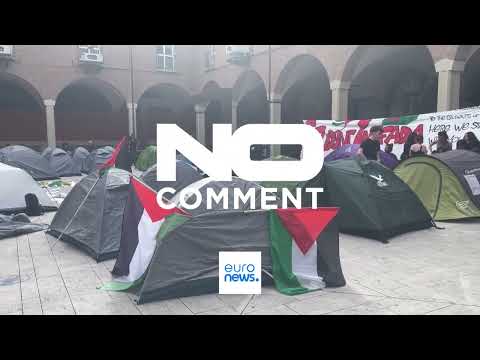 NO COMMENT: Protestas propalestinas en la Universidad de Bolonia en Italia