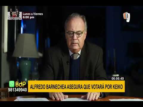 Alfredo Barnechea anunció que su voto irá a Keiko Fujimori