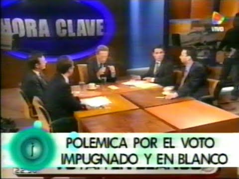 DiFilm - Jorge Lanata vs Mariano Grondona por el voto impugnado (2003)