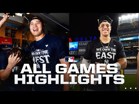 Highlights from ALL games on 9/26 (Dodgers clinch NL West, Yankees clinch AL East!)