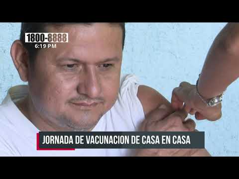 Jornada de vacunación casa a casa contra el COVID-19 sigue en Managua, Nicaragua