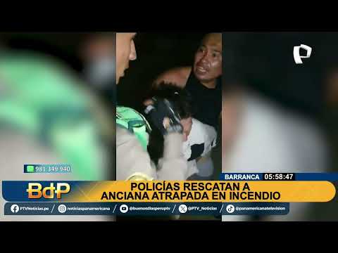 #BDP OFF| BARRANCA: POLICÍAS RESCATAN A ANCIANA ATRAPADA EN INCENDIO