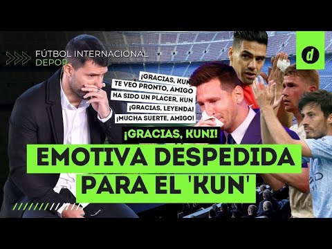 MESSI, DE BRUYNE y OTROS FUTBOLISTAS se DESPIDEN del KUN AGÜERO tras anunciar SU RETIRO