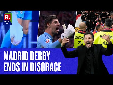 Madrid Derby Mayhem! La Liga Game Suspended After Objects Thrown On Pitch As Real-Atletico Draw 1-1