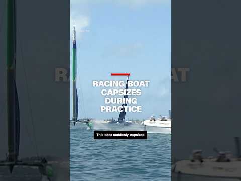 Racing boat capsizes during practice