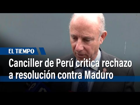 Canciller de Perú critica rechazo a resolución contra Maduro en la OEA I El Tiempo