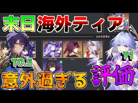 【崩壊スターレイル】海外ティアリスト「末日の幻影」判明！まさかの評価に！？【攻略解説】#スターレイル/ブートヒル/ホタル/ルアンメェイ/黄泉