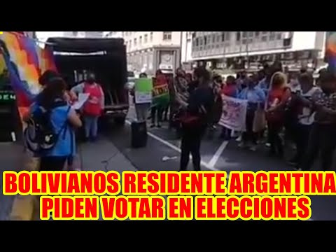 BOLIVIANOS RESIDENTE EN ARGENTINA SE PRONUNCIAN ANTE LA INHABILITACIÓN DEL PADRÓN ELECTORAL..