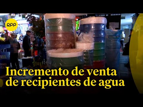 Se incrementa la venta de recipientes de agua por corte de agua en Lima