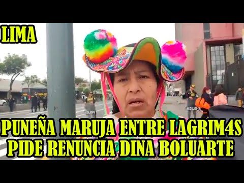 PUNEÑA MARUJA MANDA MENSAJE DINA BOLUARTE DESDE CENTRO DE LIMA..