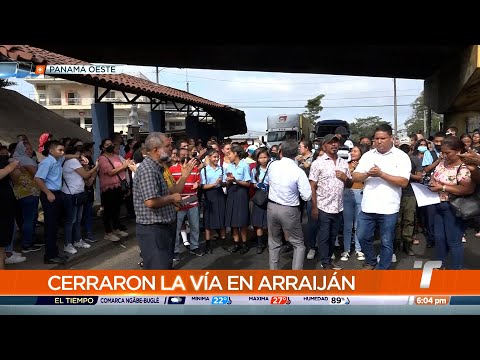 Comunidad educativa del CADU cerró vías en Arraiján por mal estado del plantel