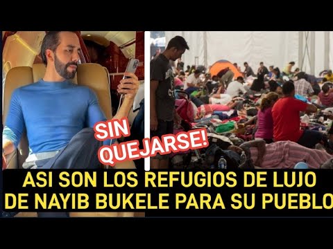 Asi son los refugios del primer Mundo de Nayib Bukele para su pueblo en pleno huracan!