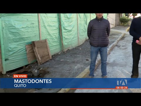 Vecinos de Mastodontes, norte de Quito, preocupados por una fuga de agua