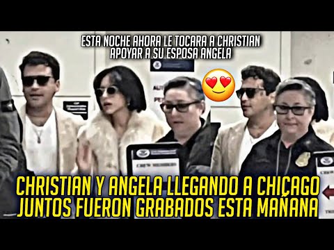 ANGELA LLEGO ACOMPAÑADA DE SU ESPOSO CHRISTIAN A CHICAGO ESTA MAÑANA