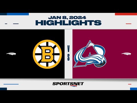 NHL Highlights | Bruins vs. Avalanche - January 8, 2024