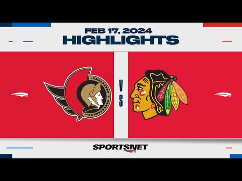 NHL Highlights | Senators vs. Blackhawks - February 17, 2024