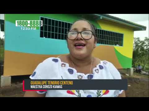 Gobierno sigue entregando aulas prefabricadas en comunidades del Caribe - Nicaragua