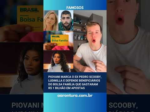 Piovani marca Scooby, Ludmilla e defende beneficiários do Bolsa Família que gastaram em apostas