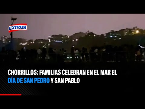 Chorrillos: Familias celebran en el mar el día de San Pedro y San Pablo