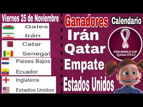 Partidos para Viernes 25 Noviembre Mundial Qatar 2022, partidos de hoy, calendario, horarios y fecha
