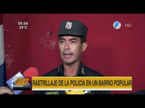 Rastrillaje de la Policía en Barrio Santa Ana de Asunción
