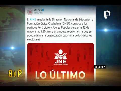 JNE convocó a Perú libre y Fuerza Popular para definir debates