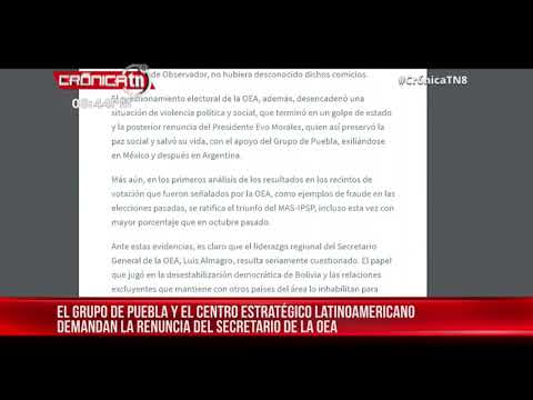 Diversos organismos exigen la renuncia de Luis Almagro de la OEA – Nicaragua