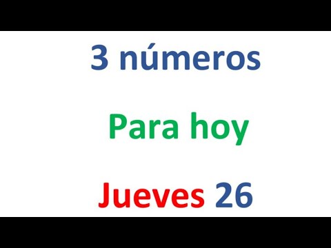 3 números para el Jueves 26 de septiembre, El campeón de los números