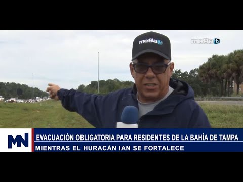 Evacuación obligatoria para residentes de la Bahía de Tampa, mientras el huracán Ian se fortalece.