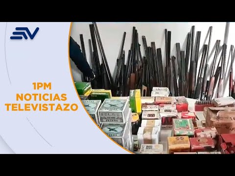 Un arsenal de armas se halló durante un operativo en Cumbayá, en el oriente de Quito