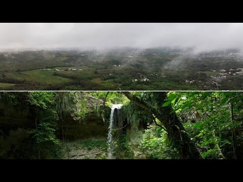 Entre neblina y cascadas: lo que captamos cuando sobrevolamos San Sebastián