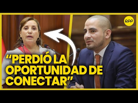 Arturo Alegría considera que Dina Boluarte perdió la oportunidad de conectar con la ciudadanía
