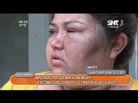 Mujer fue a cobrar y fue recibida con agua caliente