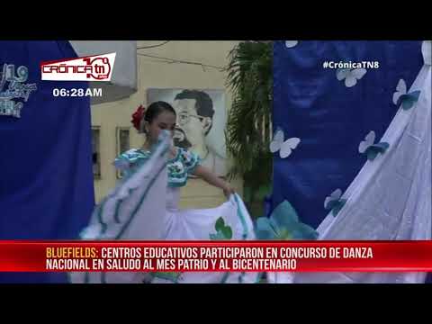 Colegios participaron en el concurso de danzas en Bluefields - Nicaragua