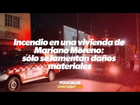 Incendio en una vivienda de Mariano Moreno: sólo se lamentan daños materiales