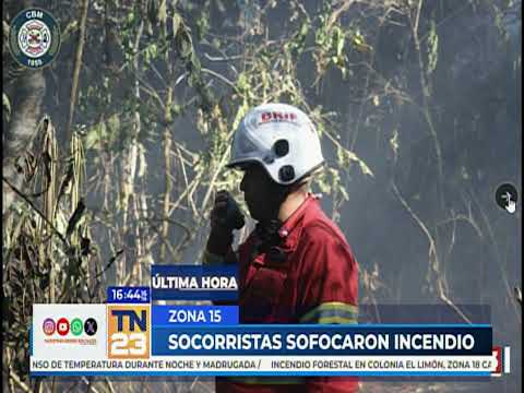 Socorristas sofocaron incendio forestal en zona 15 capitalina