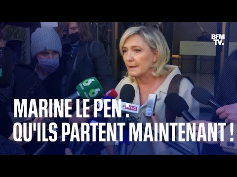 Marine Le Pen demande aux membres du RN tentés par Éric Zemmour de partir maintenant