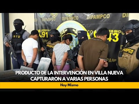 Producto de la intervención en Villa Nueva capturaron a varias personas