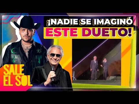 VIDEO: ¡Christian Nodal COMPARTIÓ escenario con Andrea Bocelli en Italia! | Sale el Sol