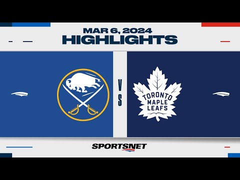 NHL Highlights | Sabres vs. Maple Leafs - March 6, 2024